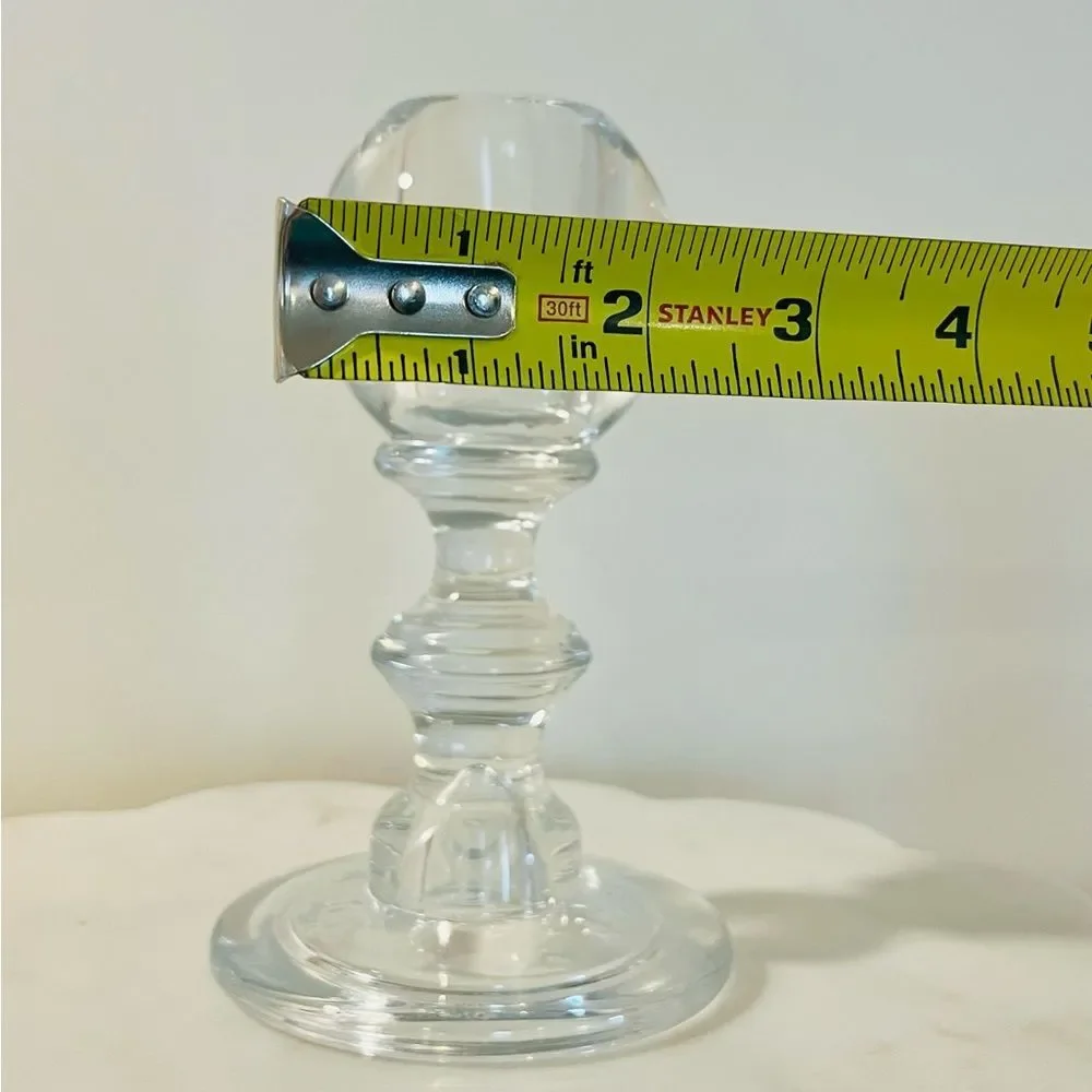 Crystal Clear Glass Candle Holder